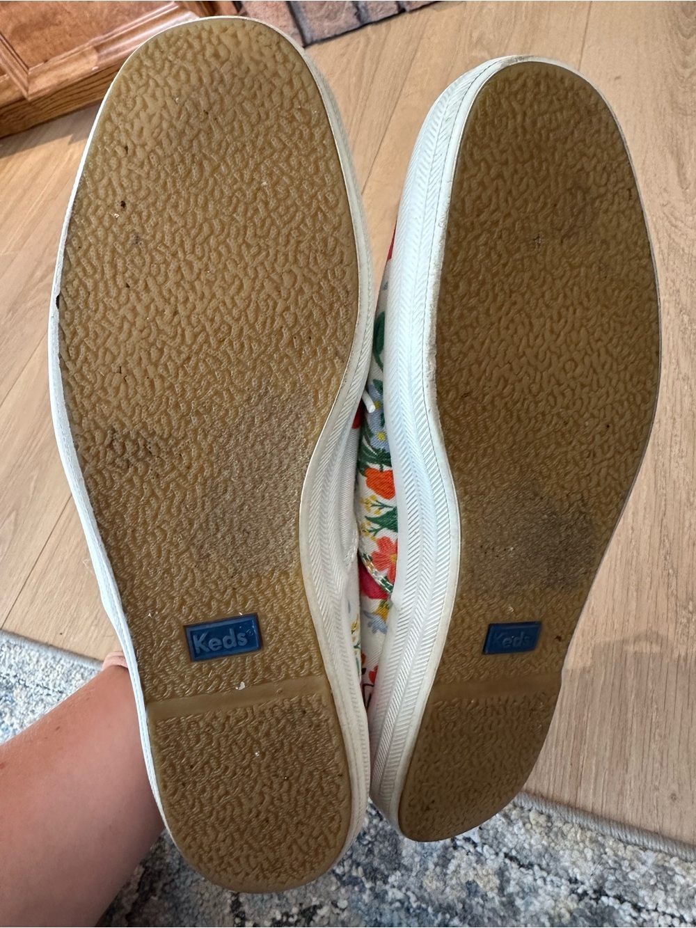 Keds Rifle Paper & Co White Canvas Lace-Up Sneakers with Floral Print - Picture 6 of 6